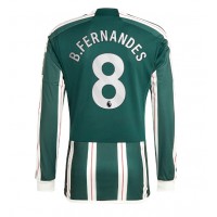 Moški Nogometni dresi Manchester United Bruno Fernandes #8 Gostujoči 2023-24 Dolgi Rokav